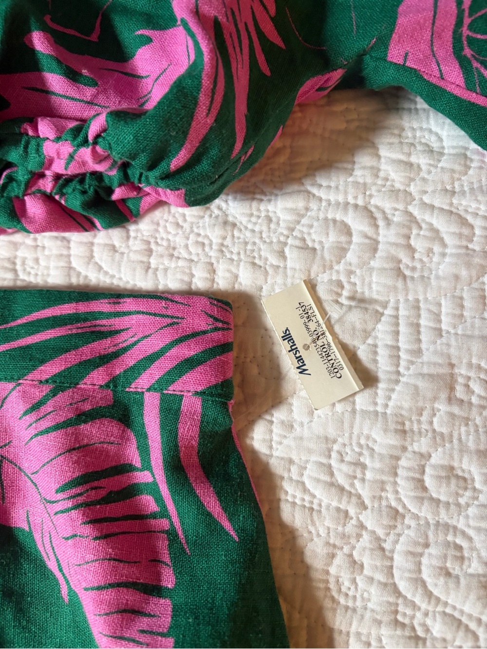 NEW! Maison d’ Amelie Green & Pink linen midi Skirt Set S Small NWT! - Picture 8 of 11